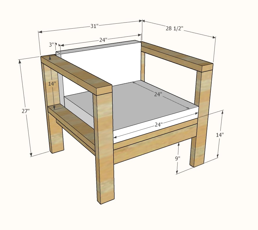 2x4 Outdoor Chair Ana White